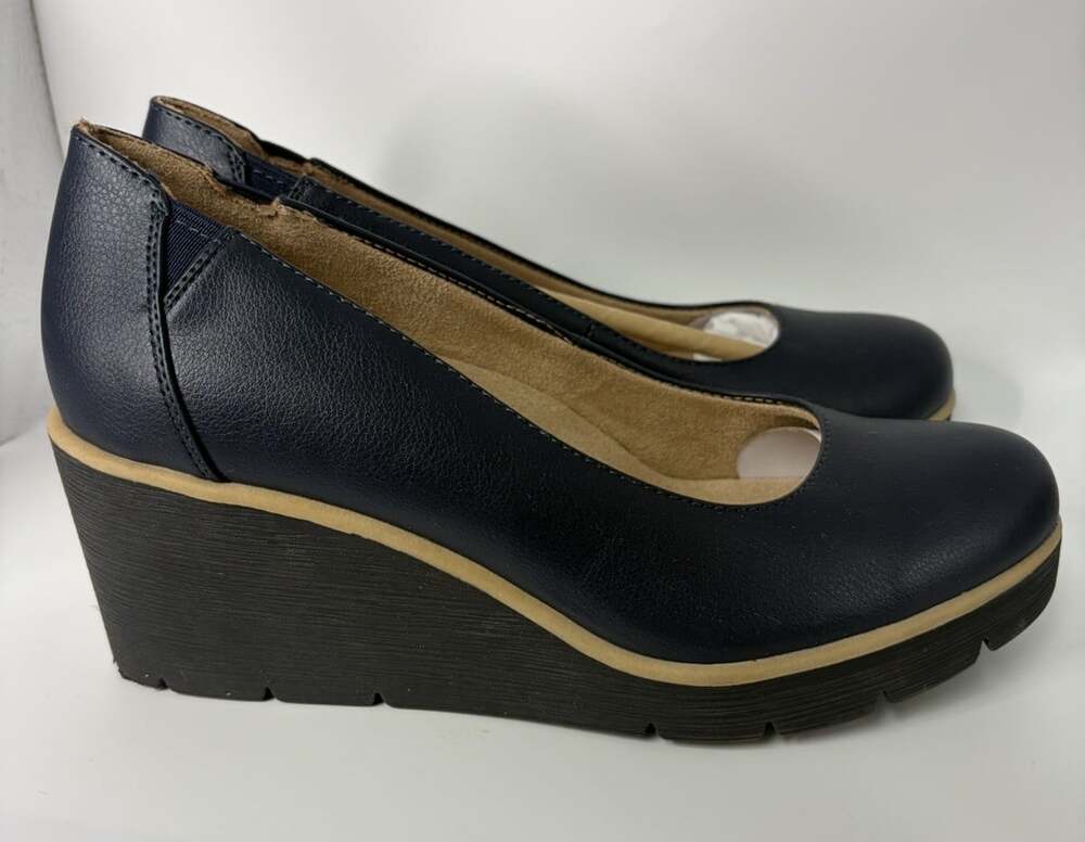 Soul Naturlizer About Time Wedge Pump Women's 7.5W Navy Blue